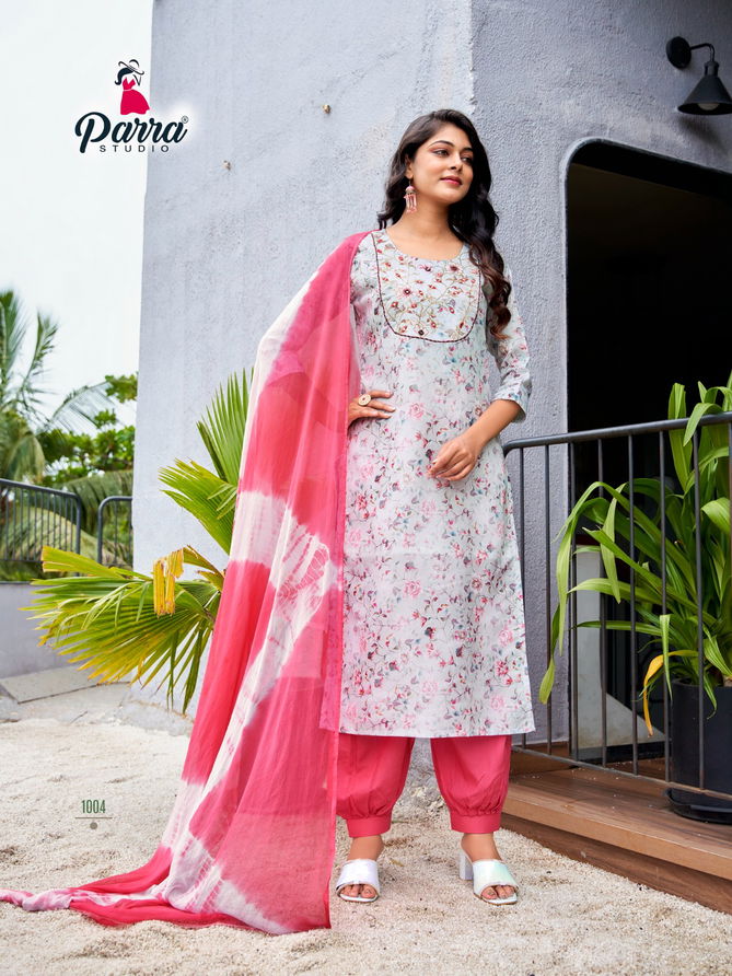 Parra Sofiya Vol 1 Designer Muslin Printed Kurti With Bottom Dupatta
